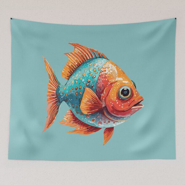 Item preview, Funky fish photo cinematic, Fishing Lake Time Graphic Novelty designed and sold by Firas Aljazzar.