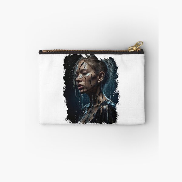 Item preview, Close-up portrait of beautiful woman with creative art with paint splash designed and sold by AiPoliviosArt.