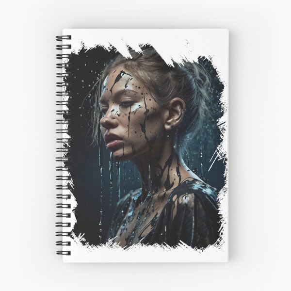 Item preview, Close-up portrait of beautiful woman with creative art with paint splash designed and sold by AiPoliviosArt.