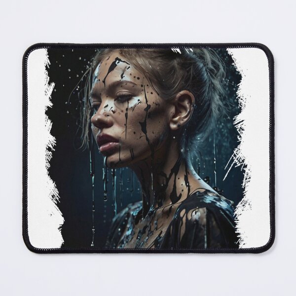 Item preview, Close-up portrait of beautiful woman with creative art with paint splash designed and sold by AiPoliviosArt.