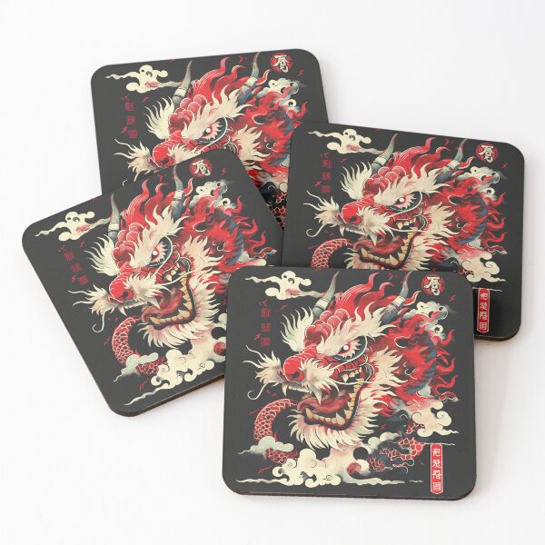 Item preview, Red Angry Chinese Lunar New Year Dragon designed and sold by BandA-Merch.