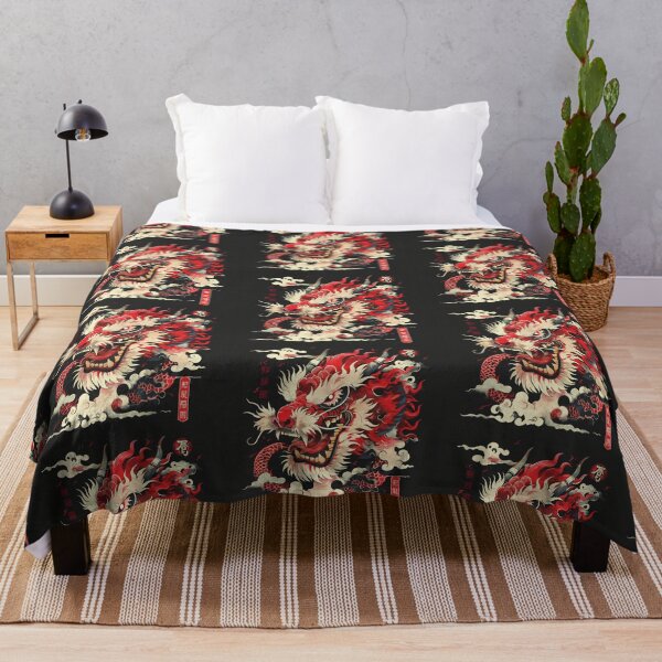 Item preview, Red Angry Chinese Lunar New Year Dragon designed and sold by BandA-Merch.