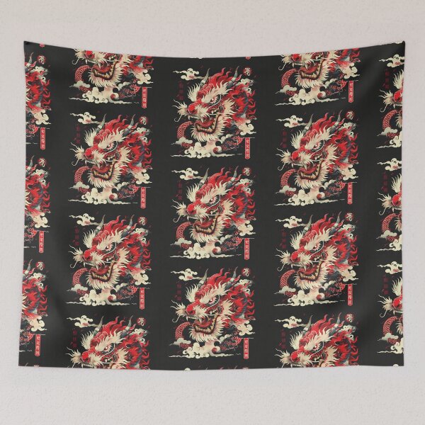Item preview, Red Angry Chinese Lunar New Year Dragon designed and sold by BandA-Merch.