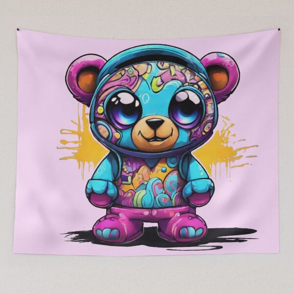 Item preview, Graffiti teddy bear designed and sold by DrLekarz.