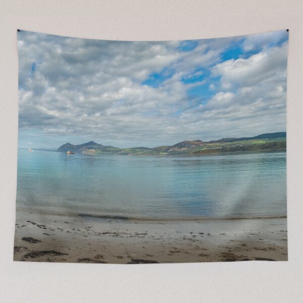 Item preview, Beach and Harbour Morfa Nefyn Wales Panorama designed and sold by AJEvans.