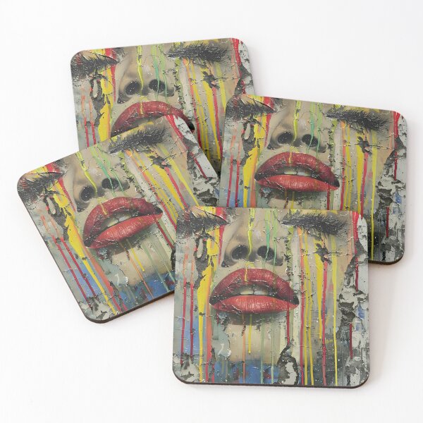 Item preview, Dripping paint edgy human face print designed and sold by dcrc.