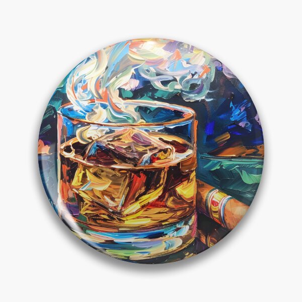 Artikelvorschau, Canvas Symphony – Erkundung kräftiger Farbtöne und lockerer Pinselstriche in Whisky- und Zigarrenbrillanz entworfen und verkauft von OlfactoART Studio.
