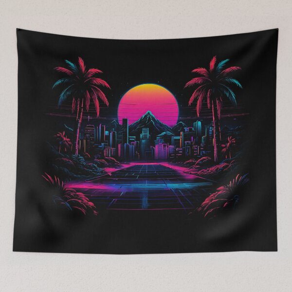 Item preview, Synthwave retrowave landscape designed and sold by Juan Carlos Trujillo.