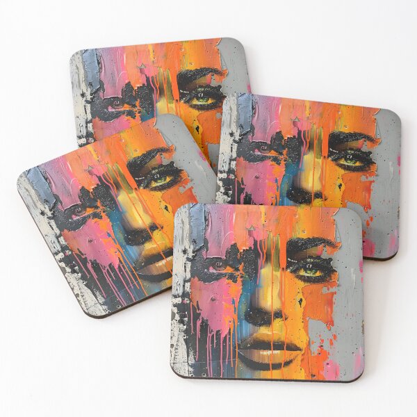 Item preview, dripping paint edgy human face print designed and sold by dcrc.