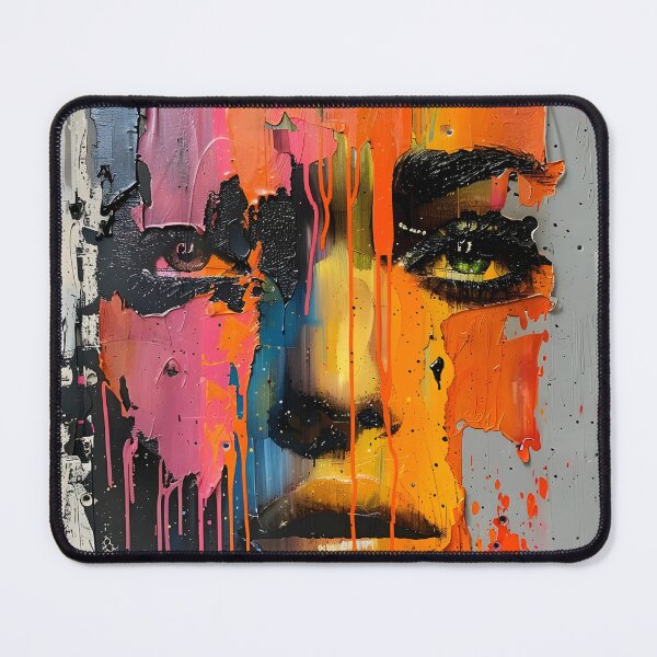 Item preview, dripping paint edgy human face print designed and sold by dcrc.