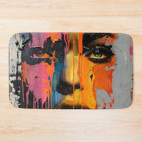 Item preview, dripping paint edgy human face print designed and sold by dcrc.