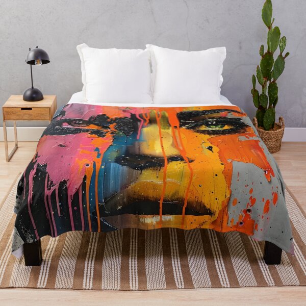 Item preview, dripping paint edgy human face print designed and sold by dcrc.