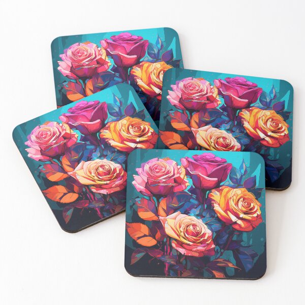 Item preview, Vibrant Multi-Colored Graphic Art Roses designed and sold by Spiritual911.