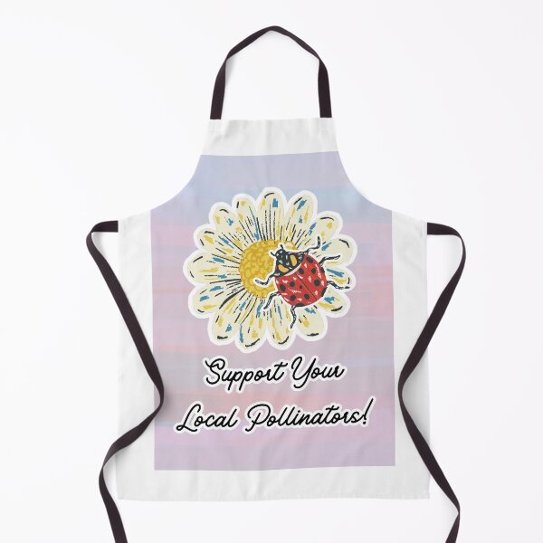 Item preview, Support Your Local Pollinators Ladybug and Flower Design designed and sold by CarefulCreation.
