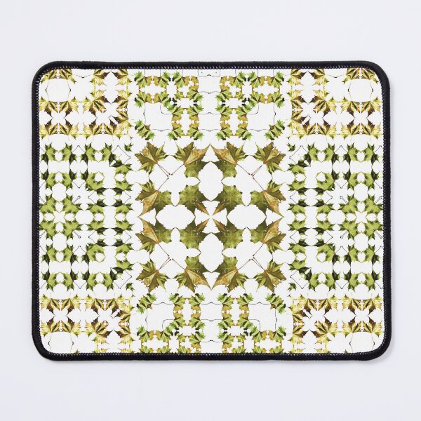 Army Green Leaf Quilt Mouse Pad