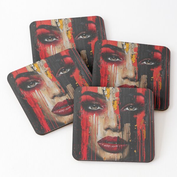 Item preview, dripping paint edgy human face print designed and sold by dcrc.