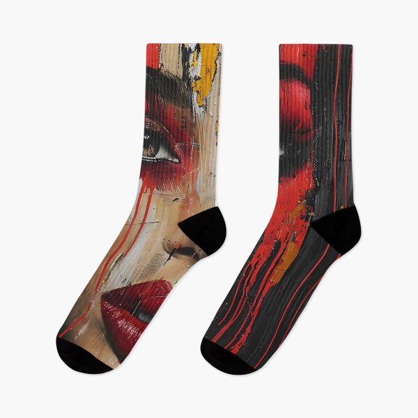 Item preview, dripping paint edgy human face print designed and sold by dcrc.