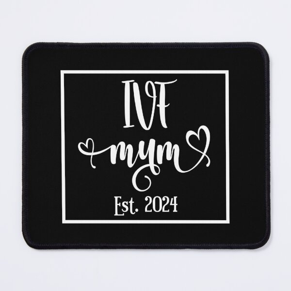Item preview, IVF MUM Est 2024 - white design - Heartwarming IVF Tale designed and sold by EmeraldeaArt.