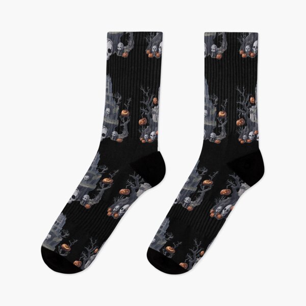 Item preview, haunted castle in an abyss full of skulls halloween horror inspired fashion designed and sold by Carlos Gudino.
