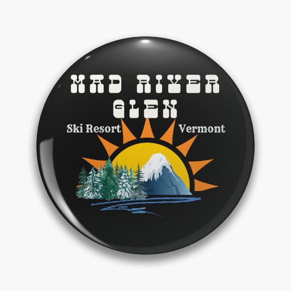 Item preview, Mad River Glen, Vermont U.S.A. White text. Gift Ideas For The Ski Enthusiast. designed and sold by LindaLG.