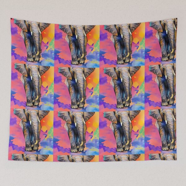 Item preview, Playful Elephant In Pastel Skies designed and sold by Paw's Arts.