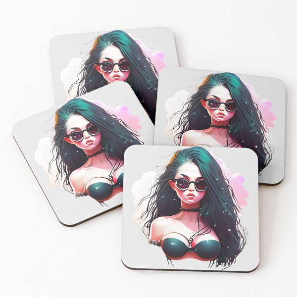Item preview, Goth Summer Sunglasses Girl designed and sold by Chubuter.