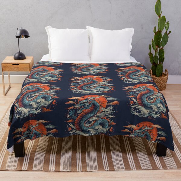 Item preview, Blue-Orange Chinese Lunar New Year Dragon  designed and sold by BandA-Merch.