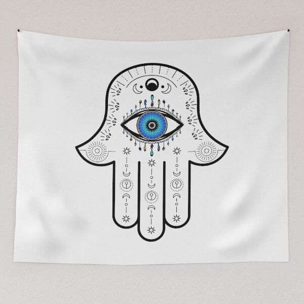 Item preview, Blue All Seeing Eye Hamsa Hand  designed and sold by hamsasoul.