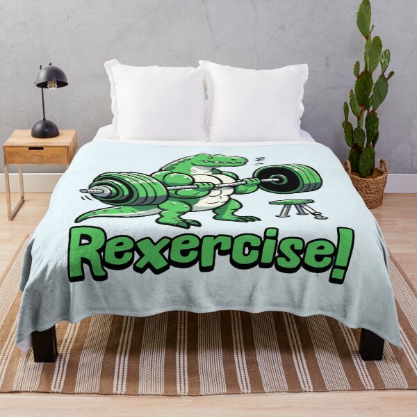 Item preview, Rexercise! Cute Weightlifting Dinosaur Pun designed and sold by PMCreative.