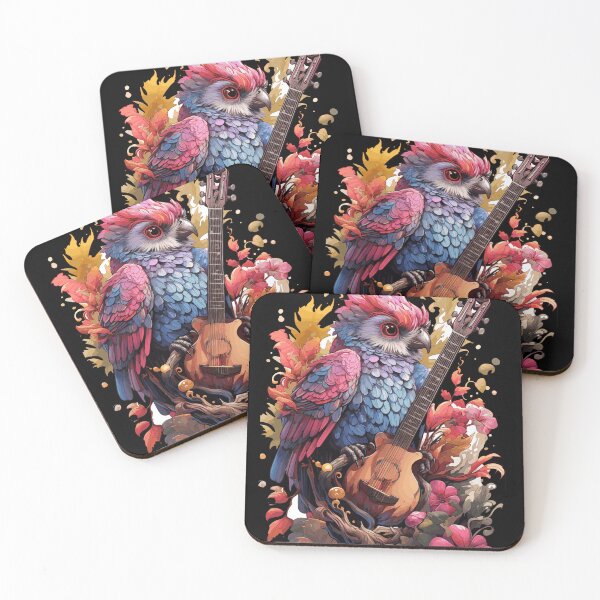 Item preview, Bird with guitar and flowers in background designed and sold by CreationsaART.