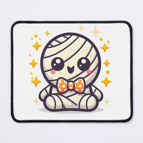 Item preview, Kawaii Effervescent Mummy Sitting With Polka Dot Bowtie designed and sold by CanvasCutie.
