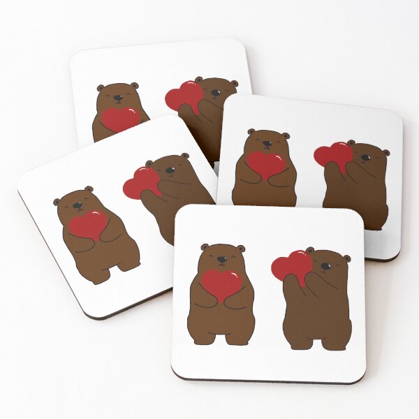 Item preview, Bears with hearts Valentines stickers designed and sold by ruelia.