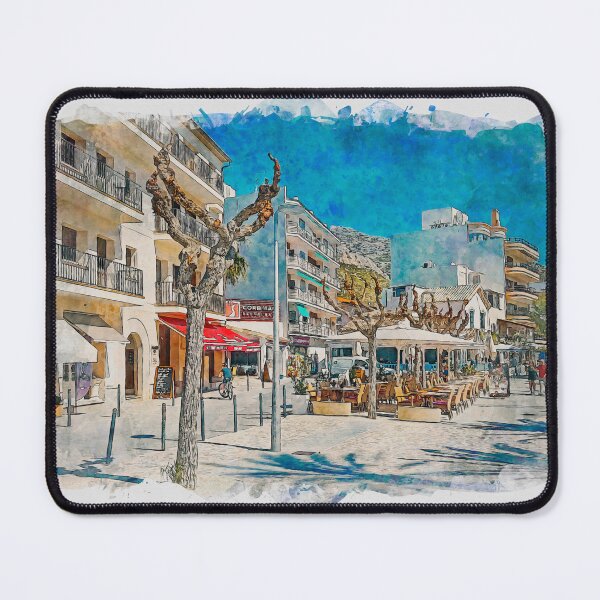 Item preview, Puerto Pollensa Mallorca Watercolour Effect designed and sold by GG WALL ART.