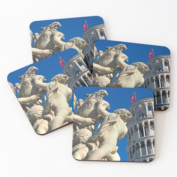 Item preview, At the Leaning Tower with the playing cherubs, Pisa, Italy. designed and sold by Postertale.