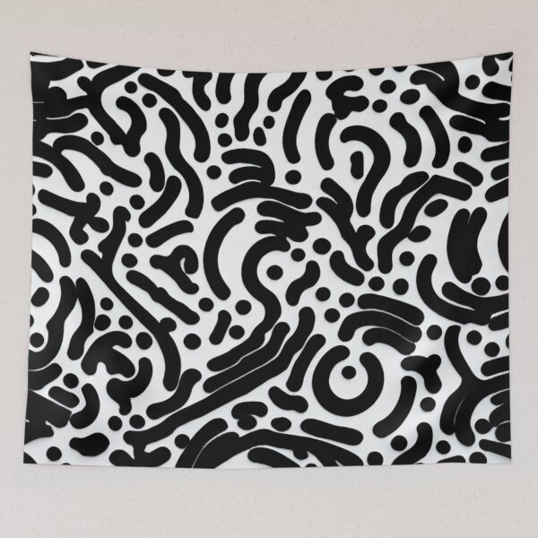 Item preview, Pattern of black lines and dots designed and sold by jsebouvi.