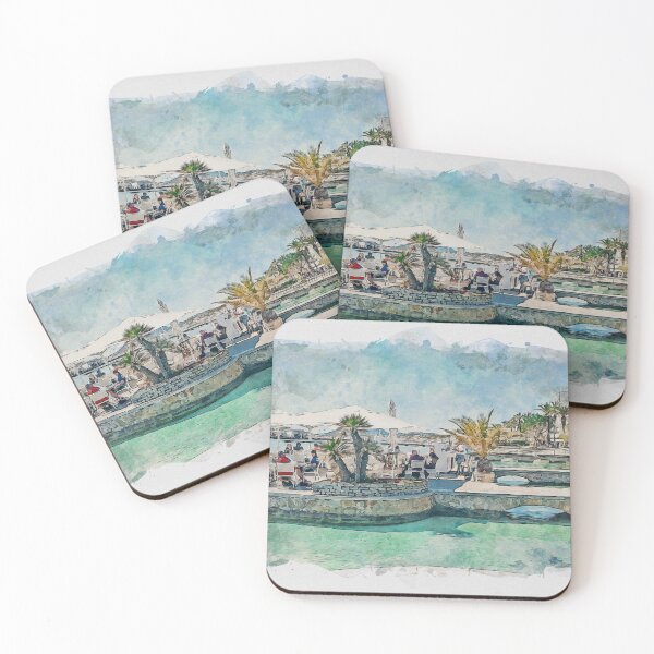 Item preview, Puerto Pollensa Mallorca Watercolour Effect designed and sold by GG WALL ART.