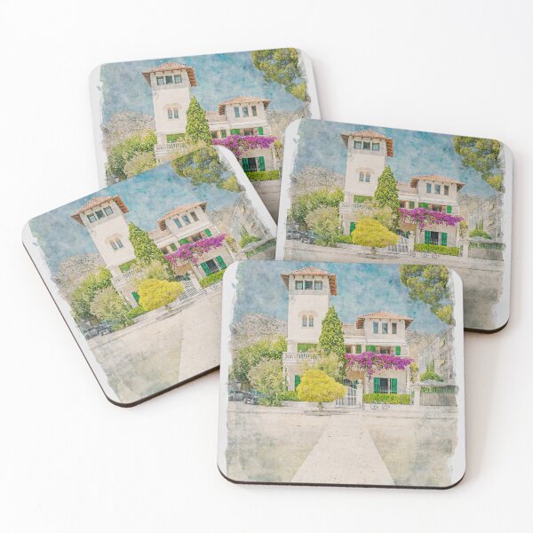 Item preview, Puerto Pollensa Mallorca Watercolour Effect designed and sold by GG WALL ART.