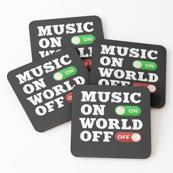 Item preview, Music on World Off Funny Music Lovers for Men and Women -  designed and sold by PurpleLoveStore.