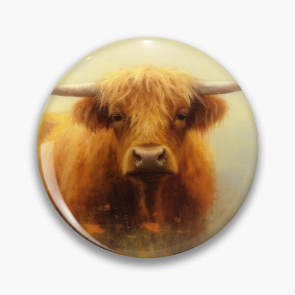 Item preview, Highland Cow in a Flower Meadow designed and sold by Peonysunday.