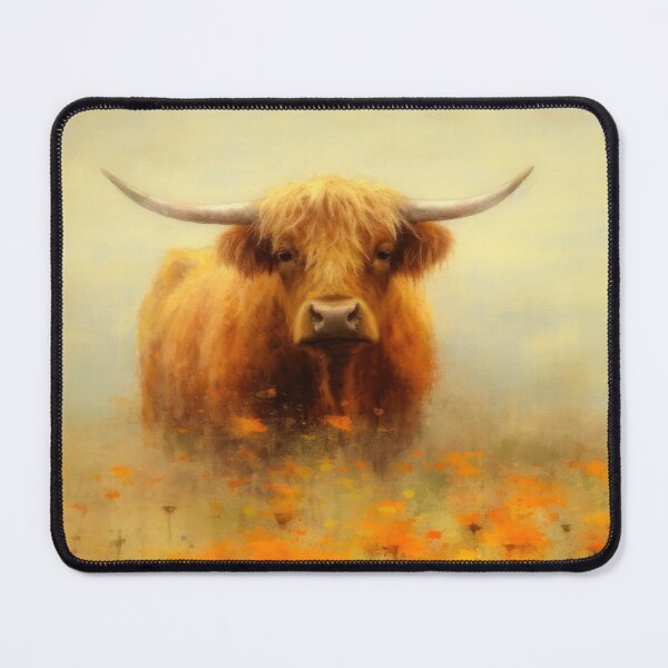 Item preview, Highland Cow in a Flower Meadow designed and sold by Peonysunday.
