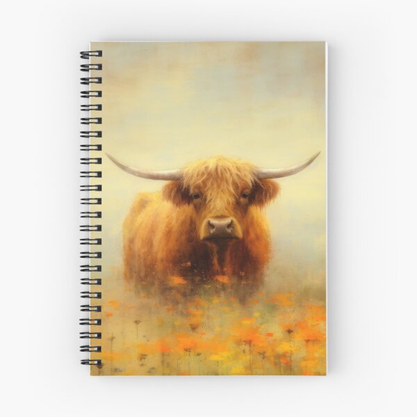 Item preview, Highland Cow in a Flower Meadow designed and sold by Peonysunday.