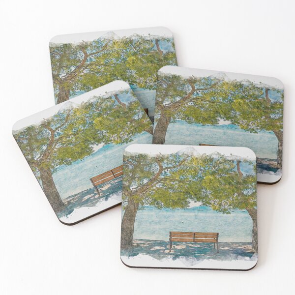 Item preview, Puerto Pollensa Mallorca Watercolour Effect designed and sold by GG WALL ART.