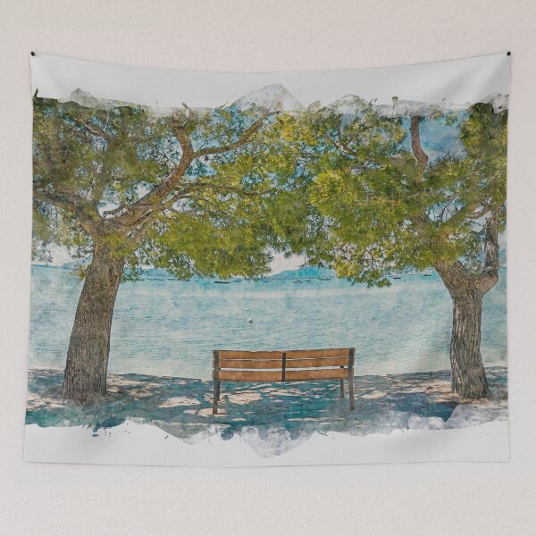 Item preview, Puerto Pollensa Mallorca Watercolour Effect designed and sold by GG WALL ART.