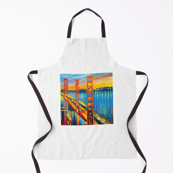 Artikelvorschau, Golden Gate Bridge gegen die Skyline entworfen und verkauft von Paw's Arts.