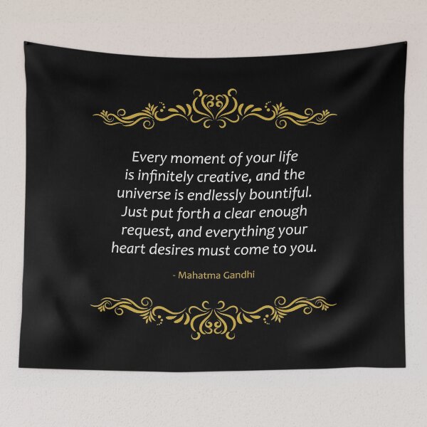 Item preview, Mahatma Gandhi Quote Endlessly bountiful Universe designed and sold by paragonDesign28.
