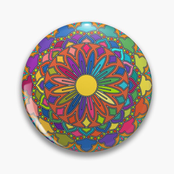 Item preview, Rainbow Mandala Flower designed and sold by Nancy Dinger Aikins.