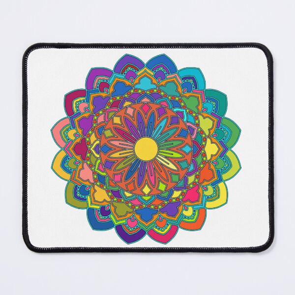 Item preview, Rainbow Mandala Flower designed and sold by Nancy Dinger Aikins.