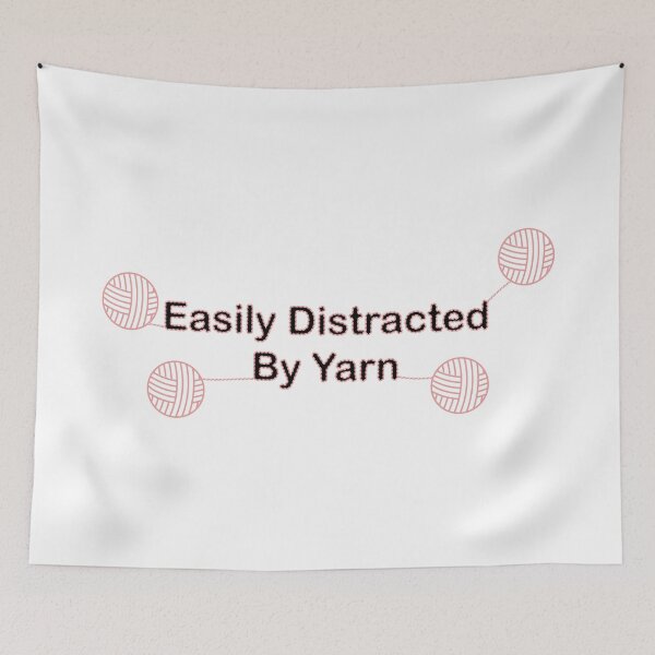 Item preview, Easily Distracted by Yarn Pink and Black designed and sold by ValeriesGallery.