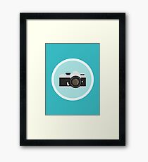 35mm Film Camera Vintage Camera Illustration Framed Print