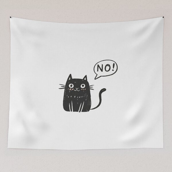 Item preview, Negatory Kitty: The Feline Who Knows Its Mind designed and sold by GL!TCH LAB.